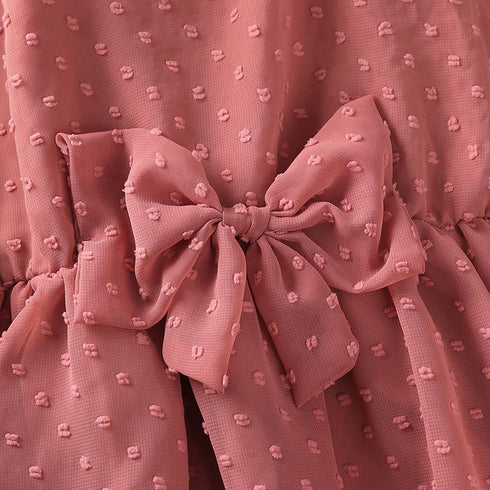 Girls Summer Suspender Little Bow Princess Dress